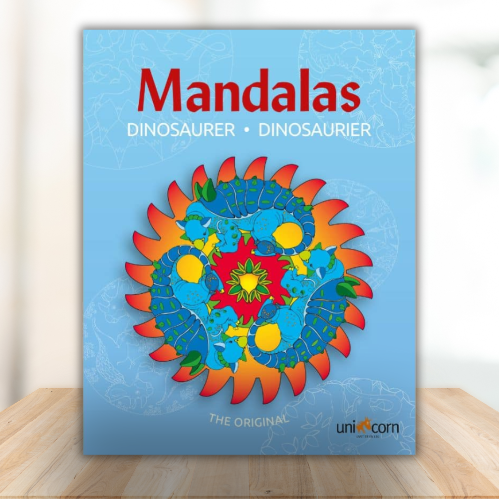 Mandalas Coloring Book with Dinosaurs for Ages 4+