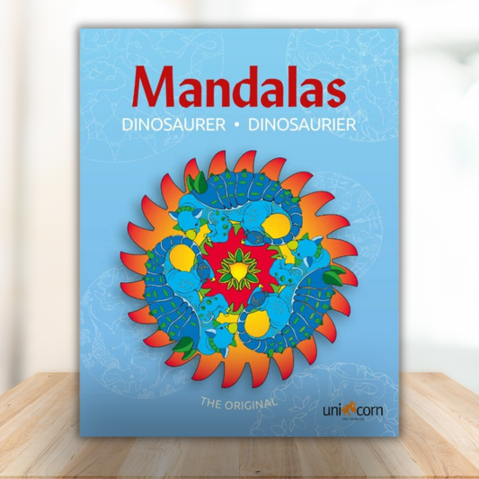 Mandalas Coloring Book with Dinosaurs for Ages 4+