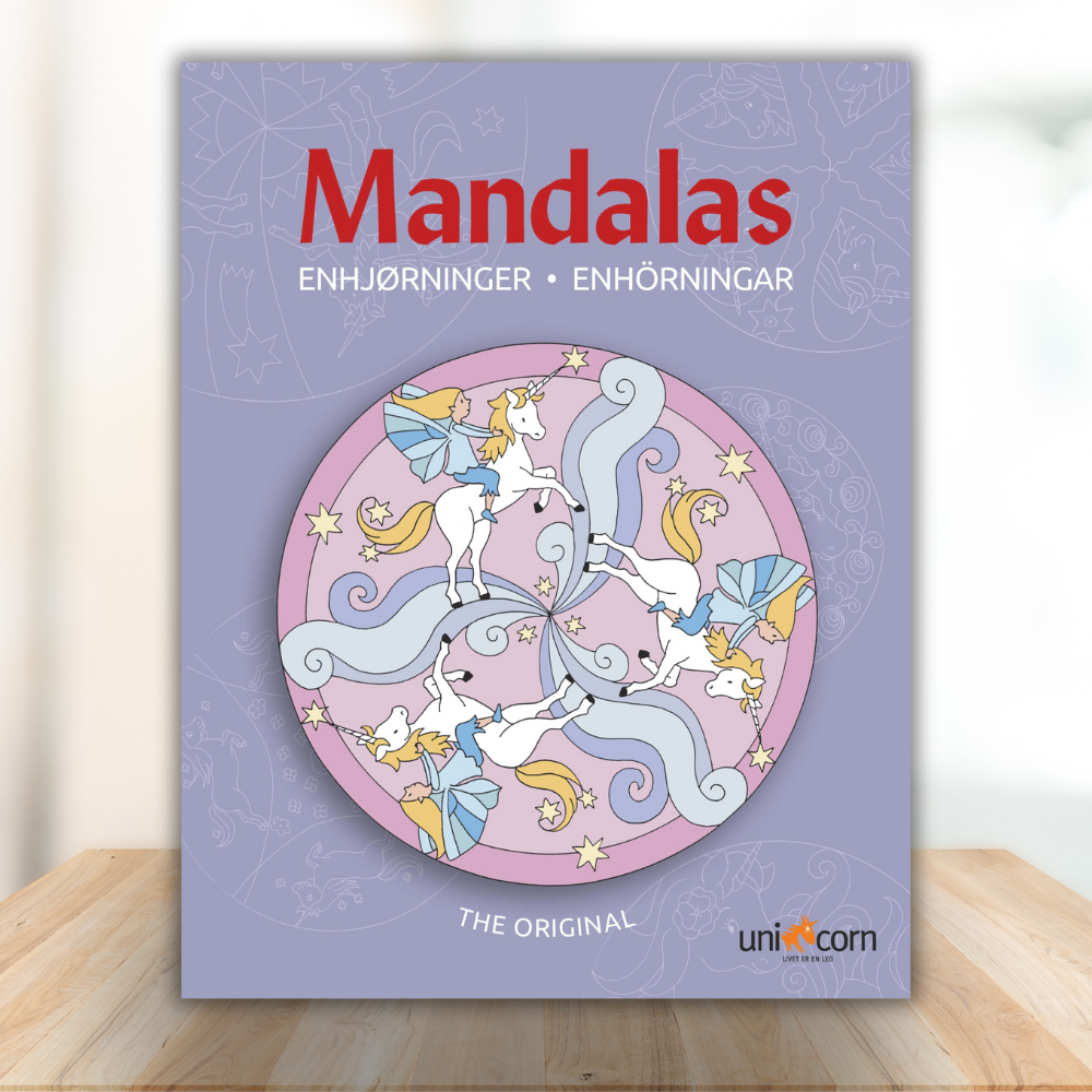 Personalized jumbo pencil used on a unicorn-themed mandala, highlighting the unique, child-friendly art tools.