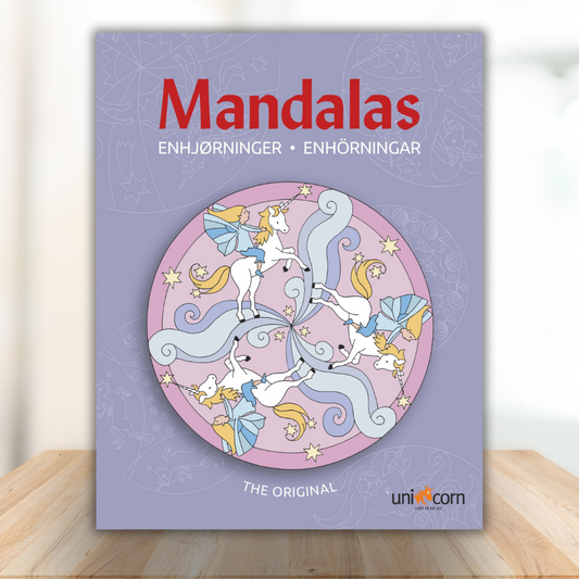 Personalized jumbo pencil used on a unicorn-themed mandala, highlighting the unique, child-friendly art tools.