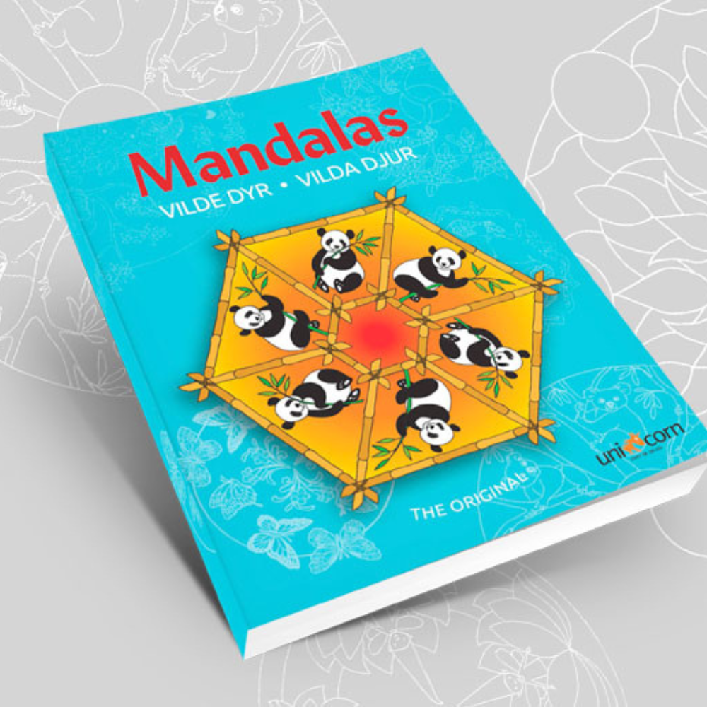 Personalized jumbo pencil on a page of the Wild Animals Mandalas Coloring Book, enhancing young artists' coloring experience.