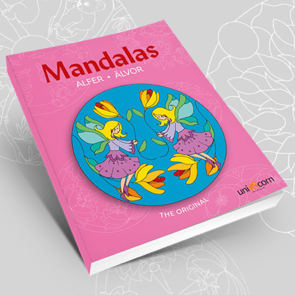 The perfect gift for creative children from 4 years and up. Mandalas coloring book with elves