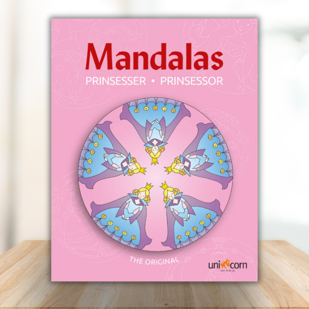 Mandalas coloring book with princesses. From age 4 and up