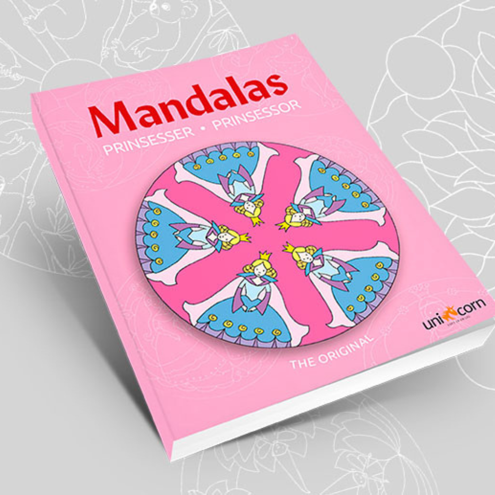 Beautifull Princess Mandalas coloring book for young childring from age 4. Perfect for kids in Kindergarden