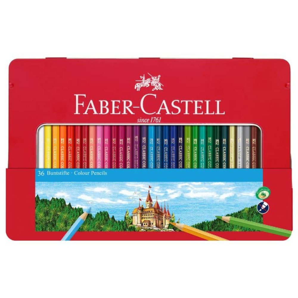 Personalized Faber-Castell Coloring Pencils Tin of 36 Hex Color Pencils